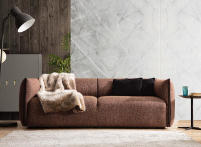 Modern Sofa 4-Seater Upholstery Couch Textile Sofas Design Furniture brown new luxury